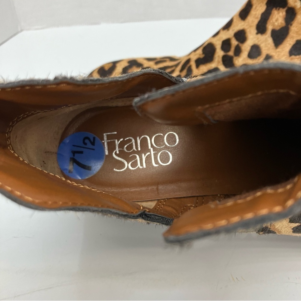 Franco Sarto Cheetah genuine calf leather boots size 7.5 - Picture 6 of 6